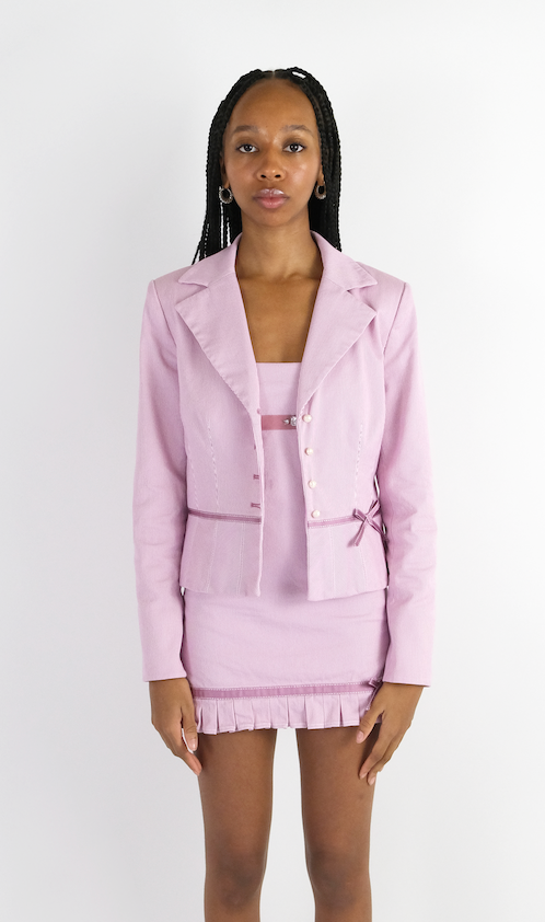 Fuchsia Pinstripe Blazer