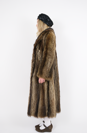 Toffee Full Length Fur Coat