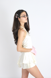 Antique Pearl Silk Mini Dress