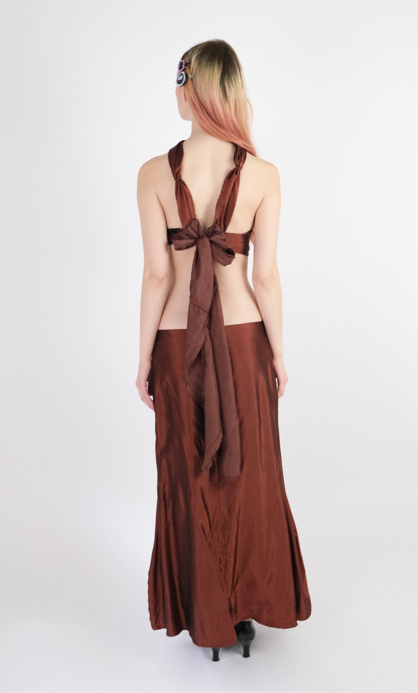 Molten Mandarin Maxi Skirt Set