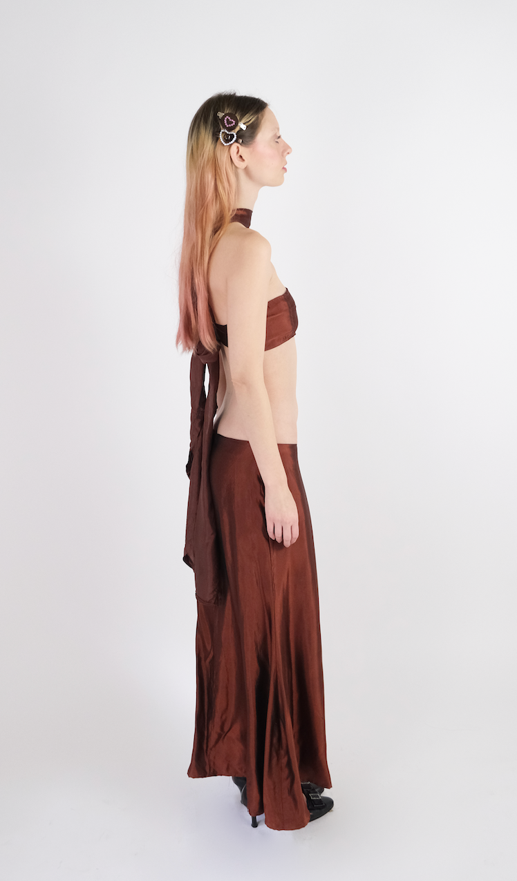 Molten Mandarin Maxi Skirt Set