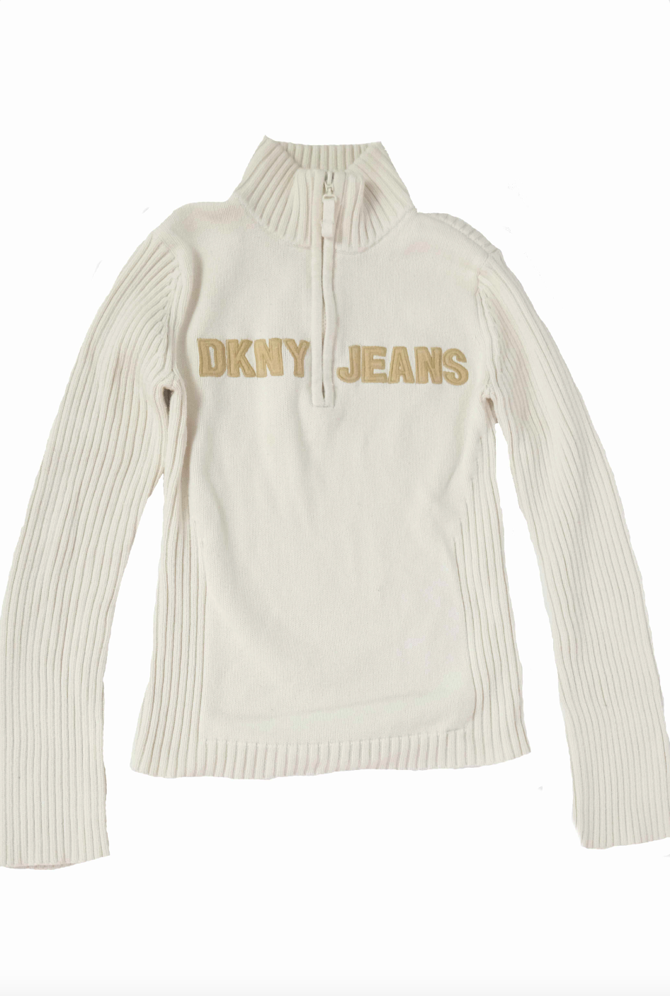 DKNY Cream Zip-up Pullover (XS)