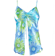 Teal Bloom Split Front Tank (M)