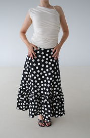 Polka Dot Maxi Skirt (XS)