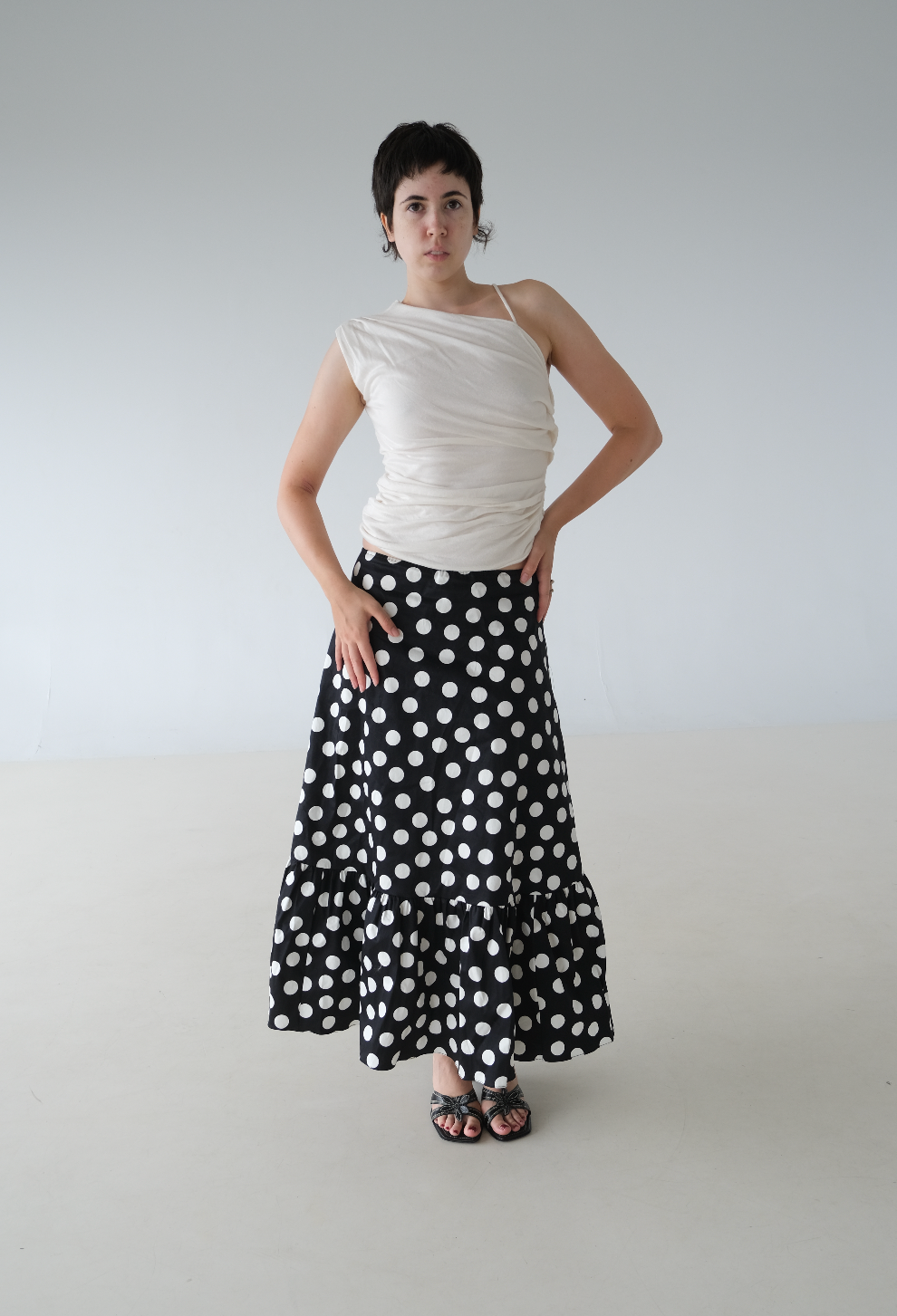 Polka Dot Maxi Skirt (XS)