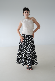 Polka Dot Maxi Skirt (XS)