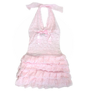 Baby Pink Lace Dress (XS-5X)