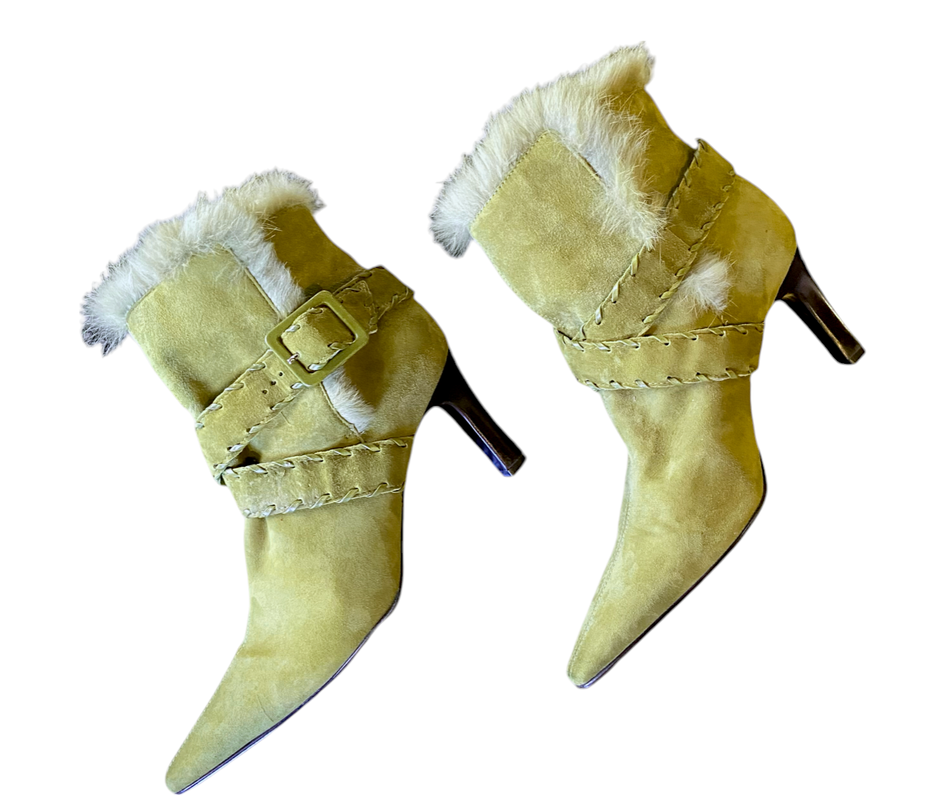 Green Suede Booties (8)