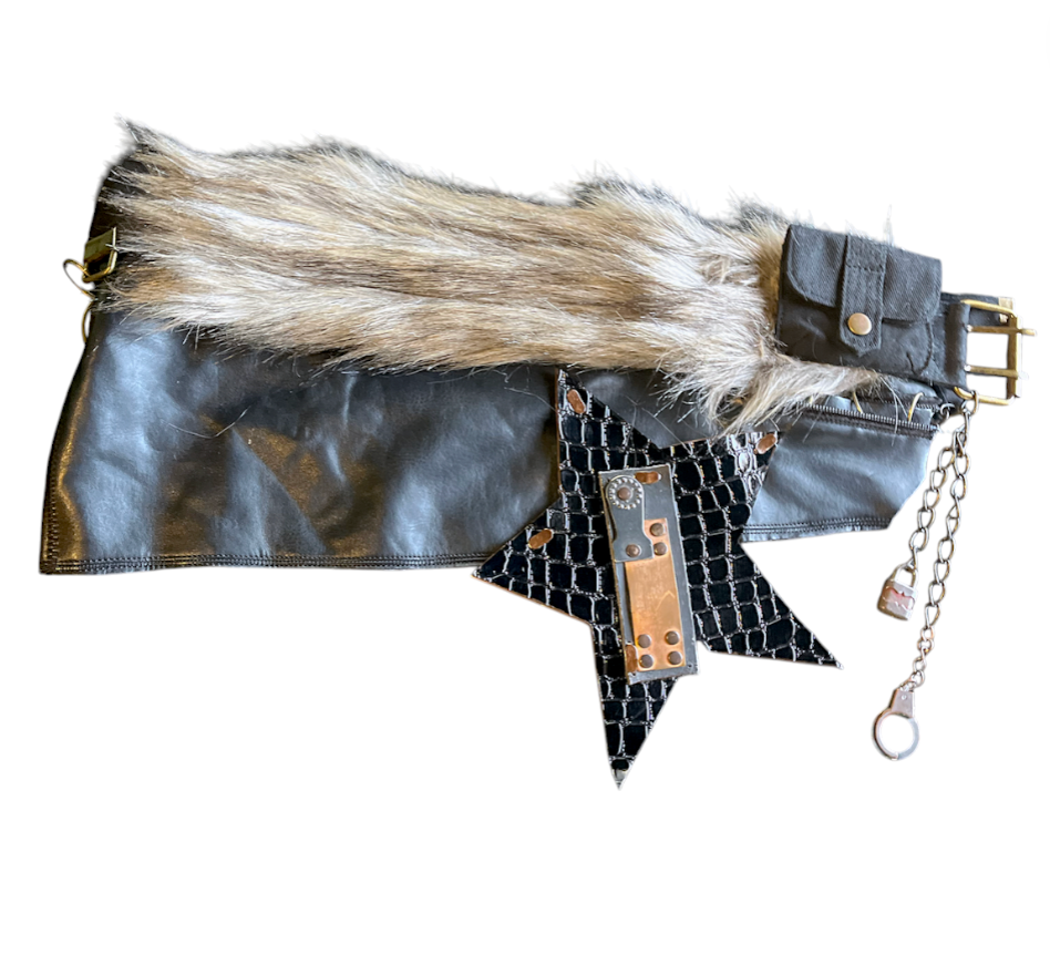 Star Power Custom Faux Fur Belt (S/M)