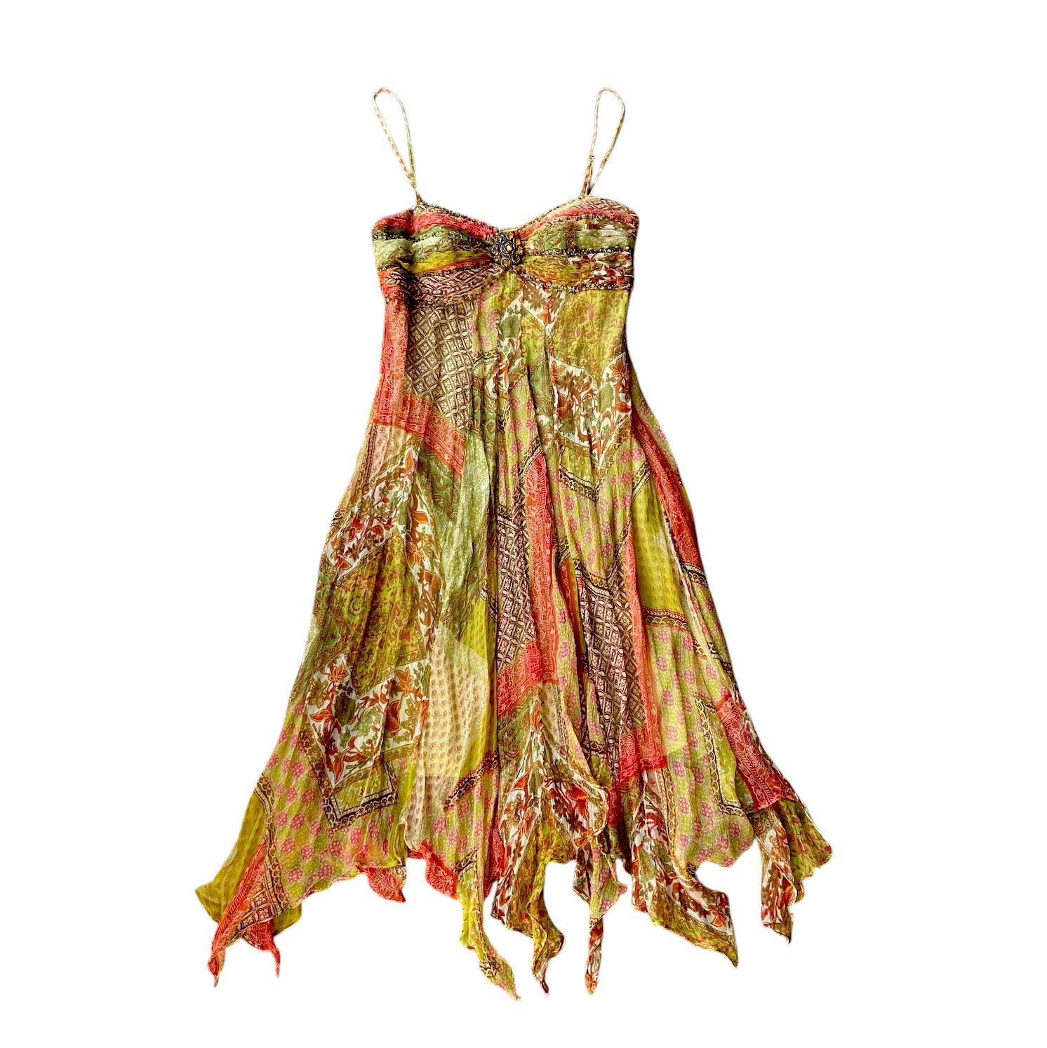 Sue Wong 2000s Silk Beaded Fairy Dress (XS)
