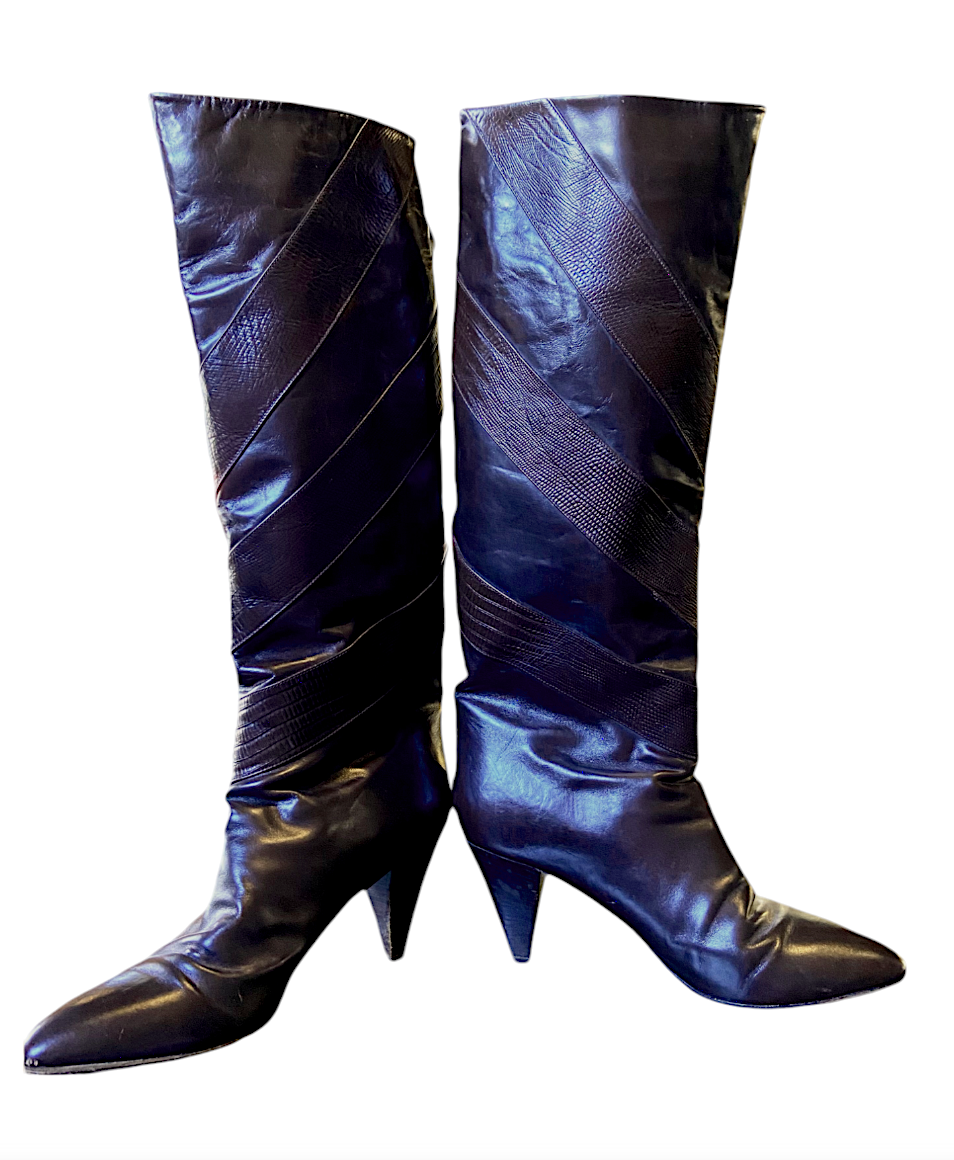 David Roberta Leather Knee Boots (8.5)