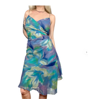 Blue Hues Watercolor Dress (L)