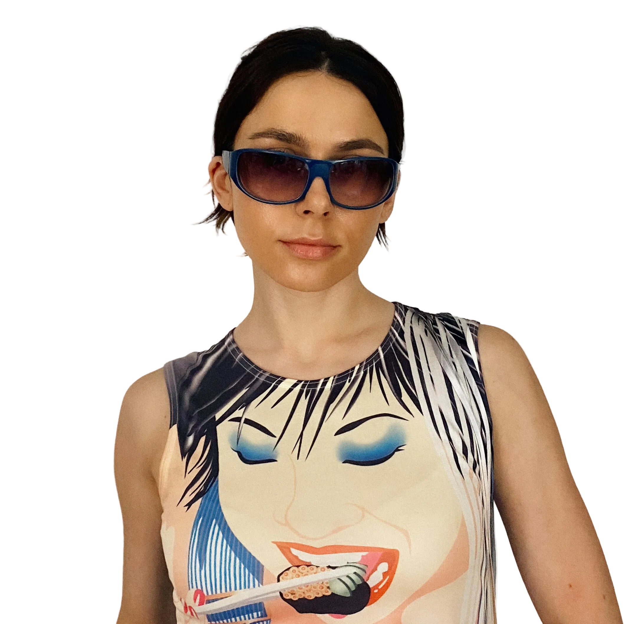 Miss Sixty Deadstock Blue Logo Sunglasses + Case