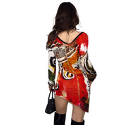 Desigual Asymmetrical Rainbow Dress (M)