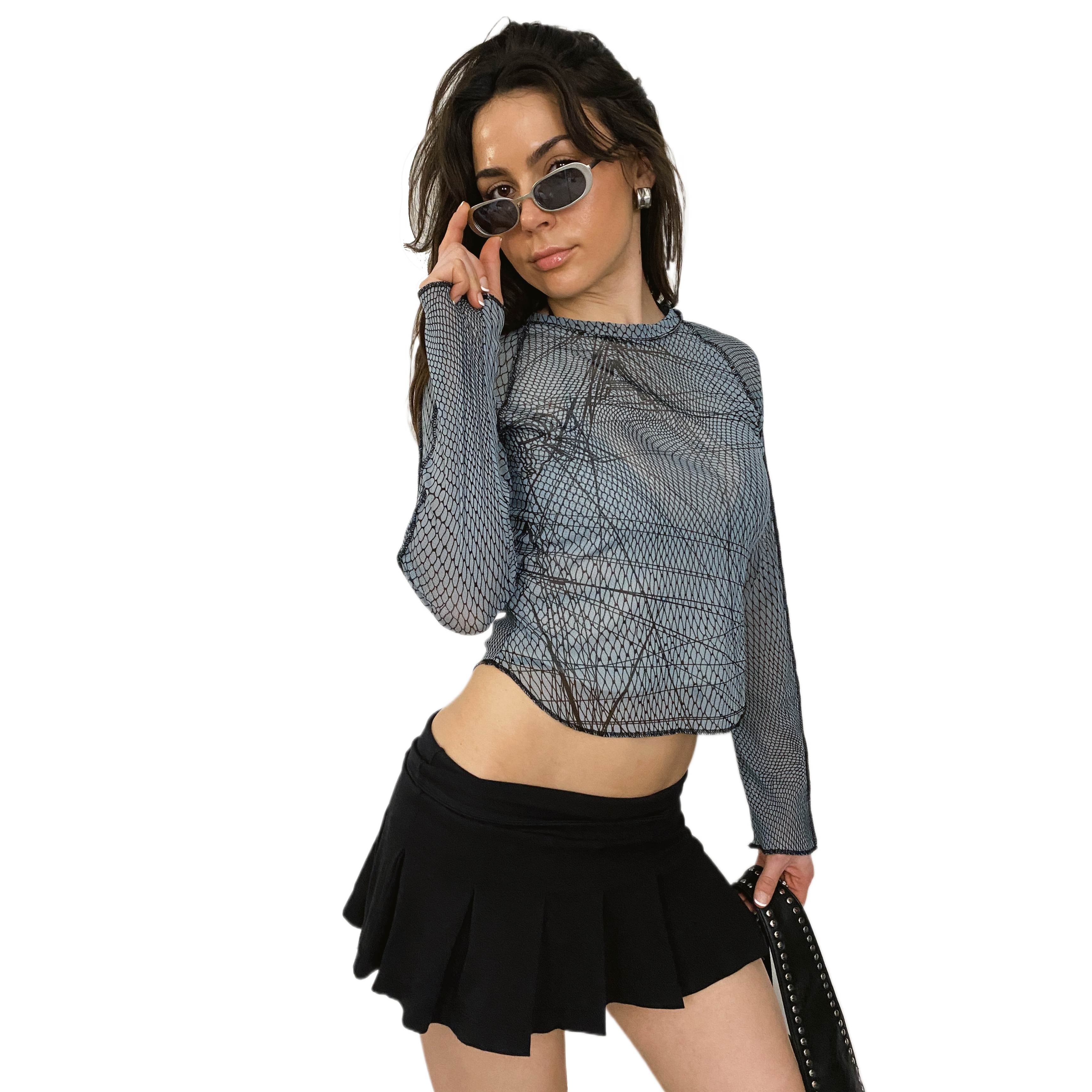 Axara Paris Spiderweb Mesh Top (S)