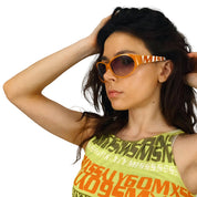 Miss Sixty Deadstock Orange Logo Sunglasses + Case