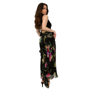 Silk Floral Maxi Skirt (S)
