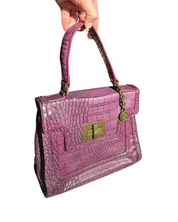 Simply Vera Wang Plum Croc Hangbag