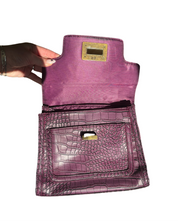 Simply Vera Wang Plum Croc Hangbag