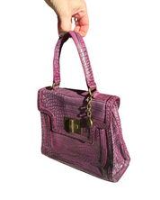 Simply Vera Wang Plum Croc Hangbag