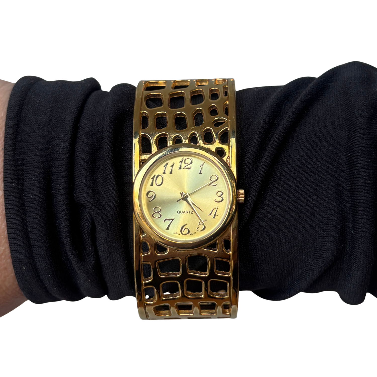 Gold Snake Cuff Watch