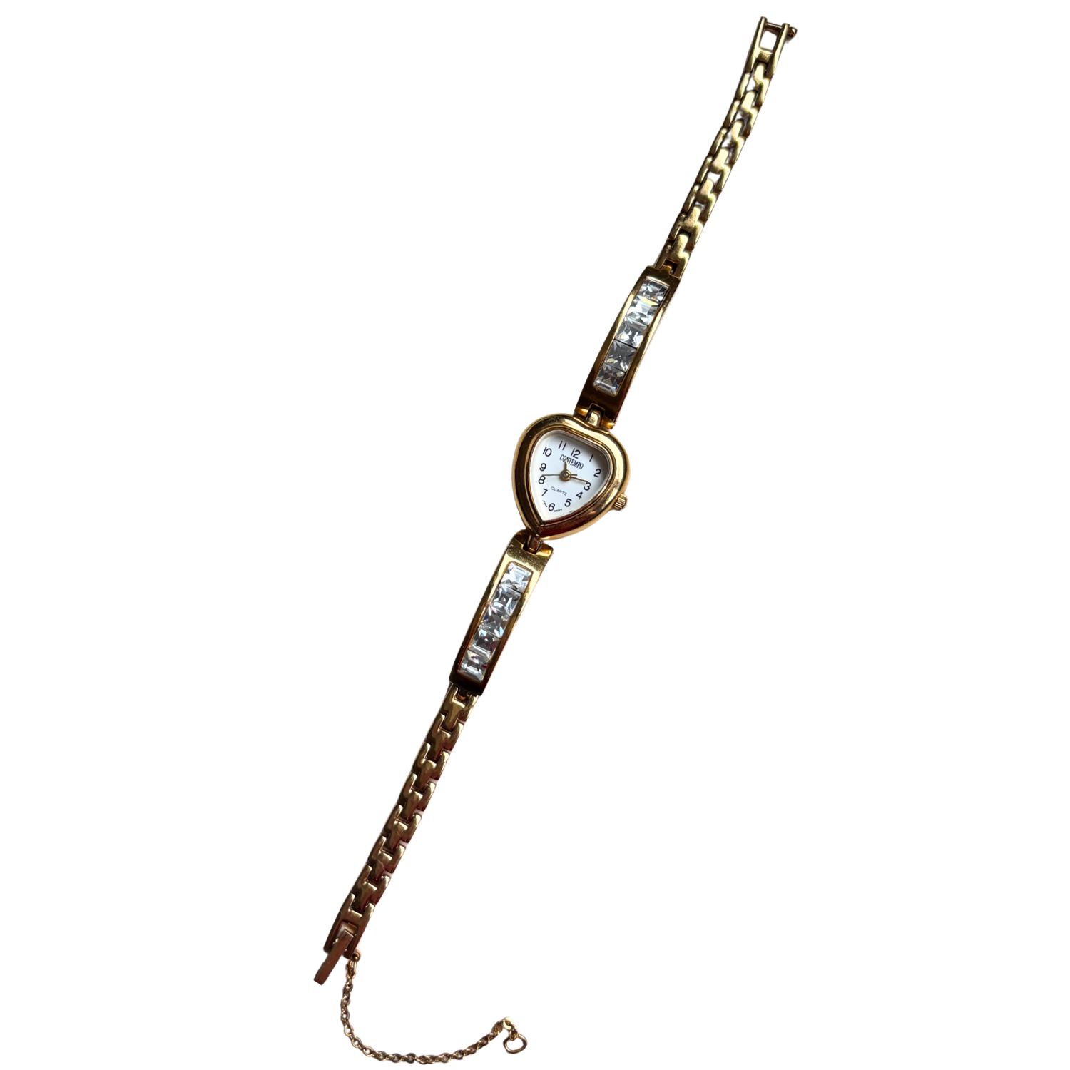 2000s Dainty Heart Gem Watch