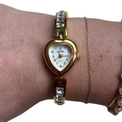 2000s Dainty Heart Gem Watch