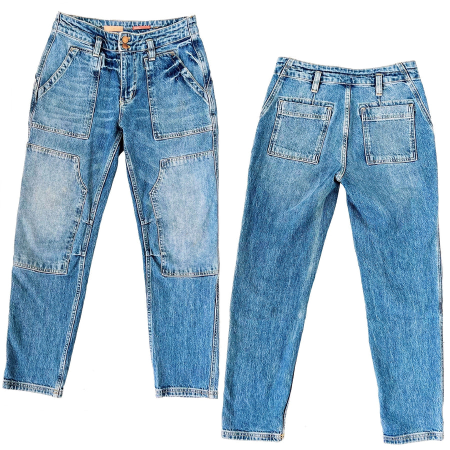 Tapered Cargo Style Jeans (S)