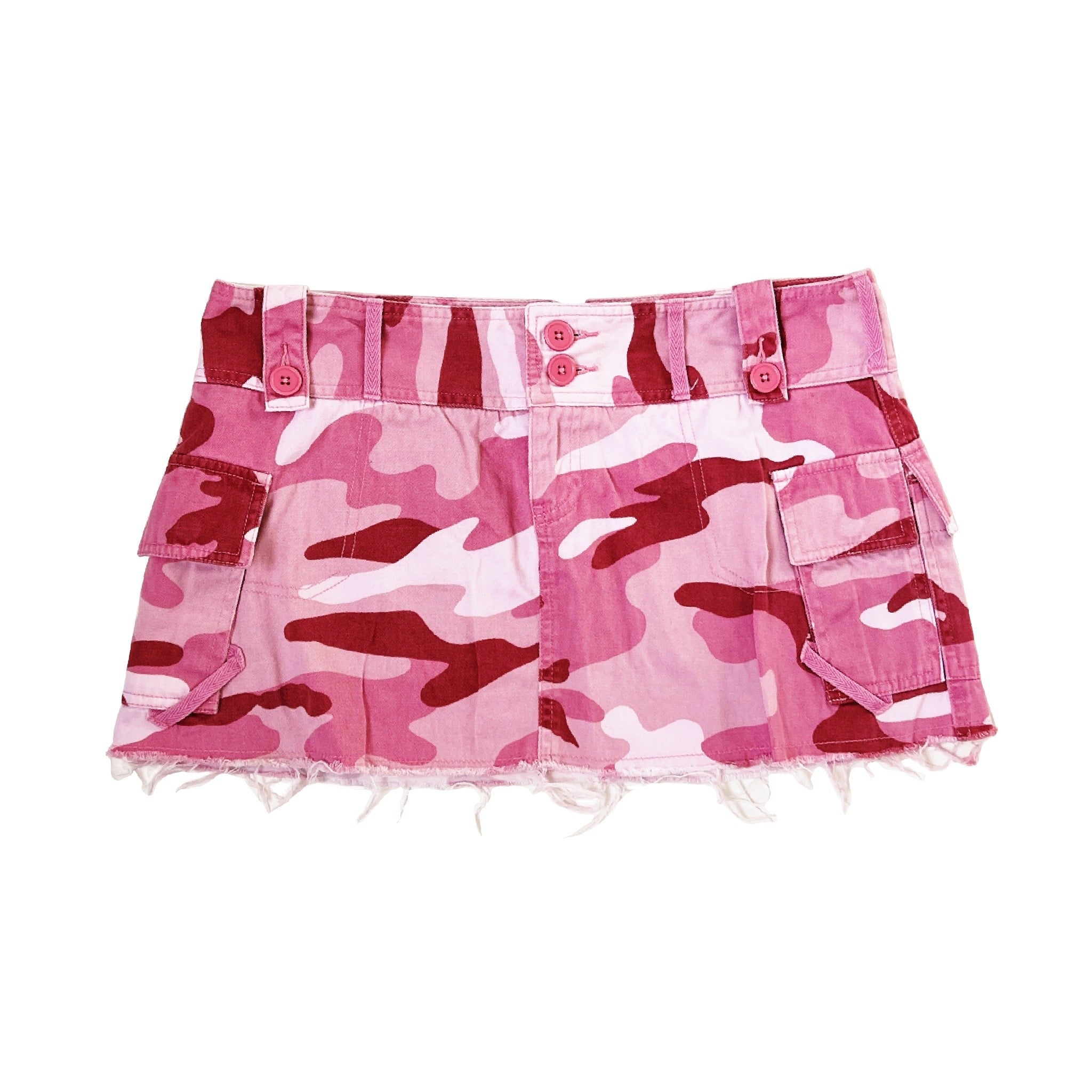 Pink Camo Cargo Mini Skirt (M/L)