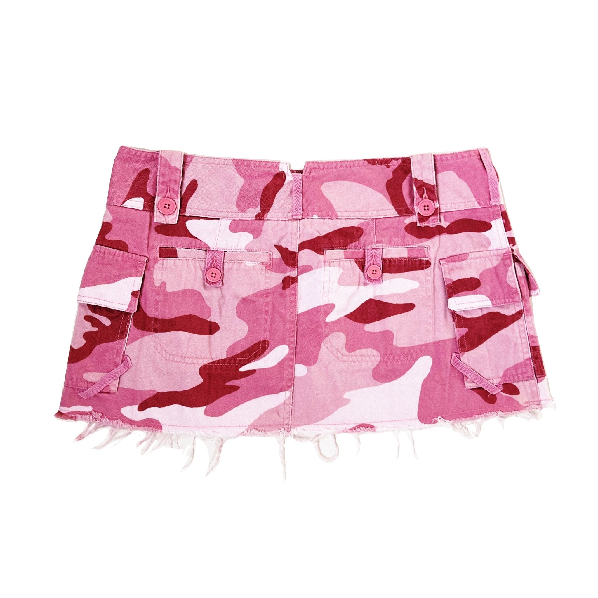 Pink Camo Cargo Mini Skirt (M/L)