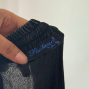 Vintage Black Lace Patchwork Maxi Skirt (S/M)