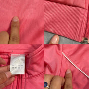 00s Adidas pink oversized sporty track jacket (XS/M)