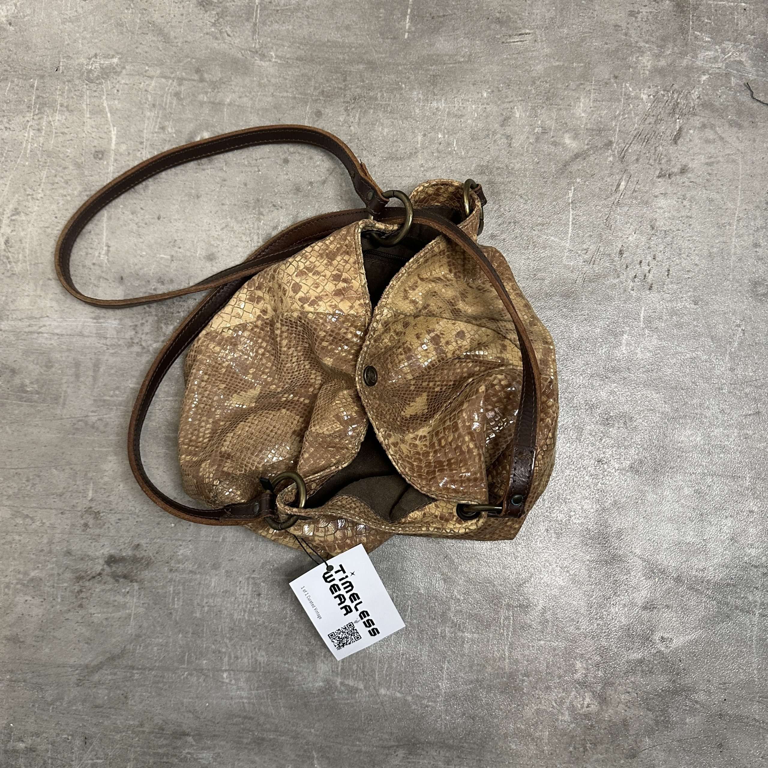 Vintage Snakeskin Designer Cavalli Bag
