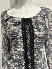 Vintage Lace up Whimsygoth Longsleeve Top (S)