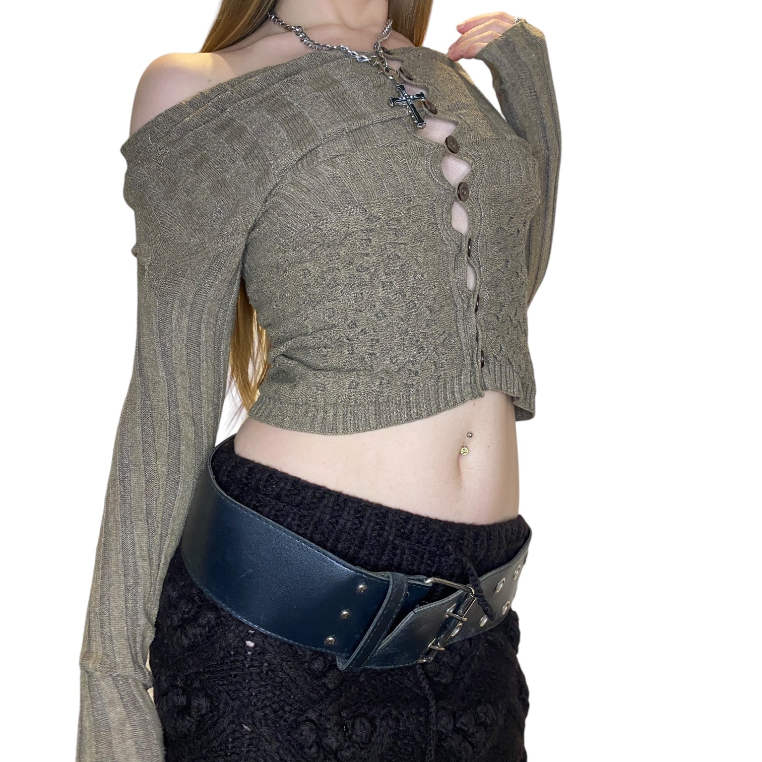 Vintage Button Up Subversive Basics Knit (XS/S)