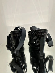 Vintage Miss Sixty Strappy Open Toe Black Gladiator Heels (UK 4 EU 37 US 6)
