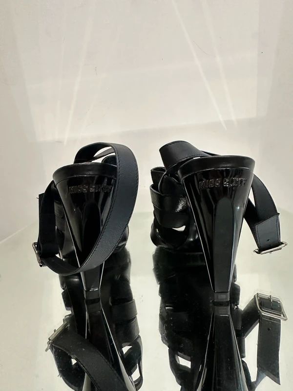 Vintage Miss Sixty Strappy Open Toe Black Gladiator Heels (UK 4 EU 37 US 6)