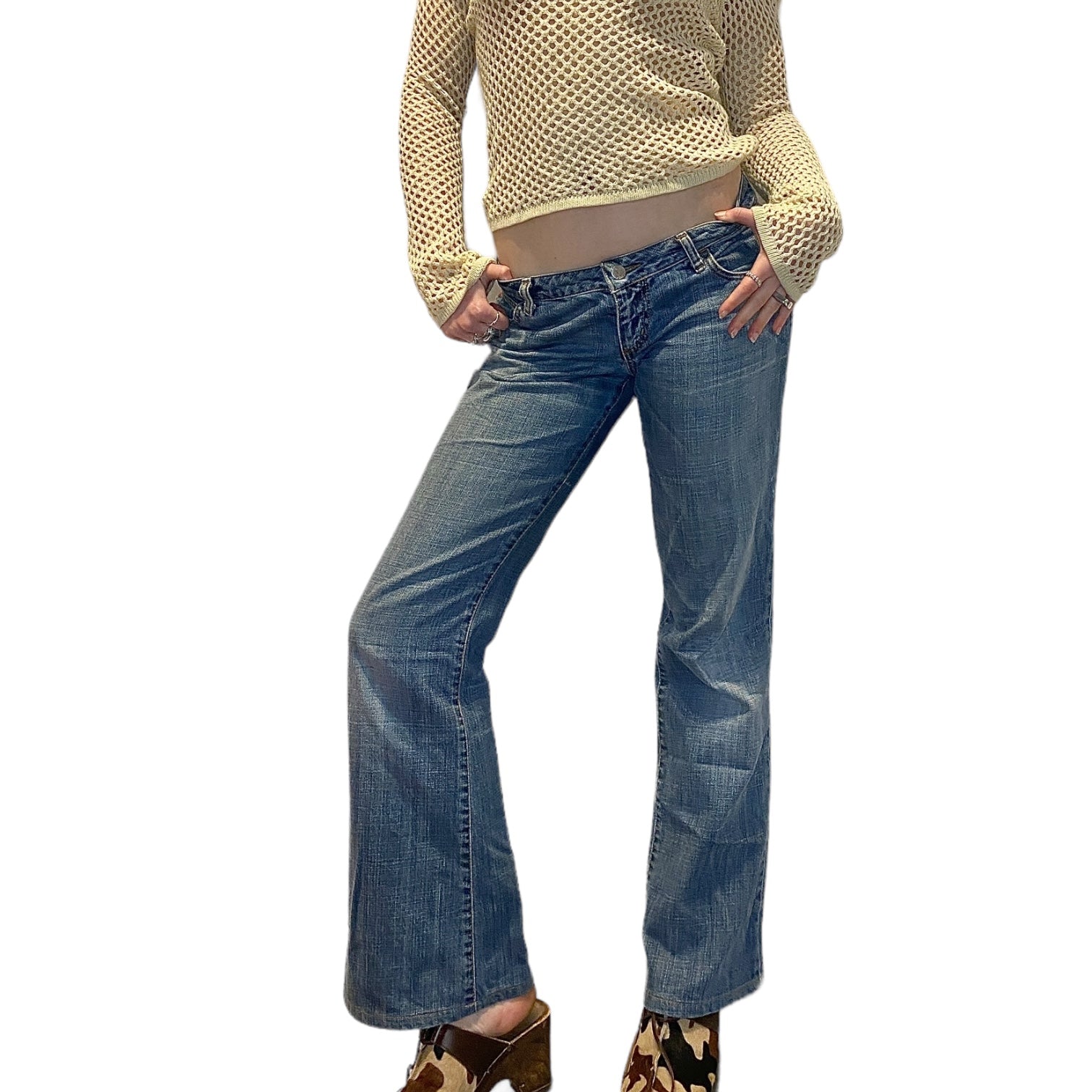Vintage Miss Sixty Low Rise Bootcut Jeans (M)