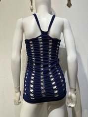 Vintage 2000s Y2K Subversive Cyber Purple Dress Top