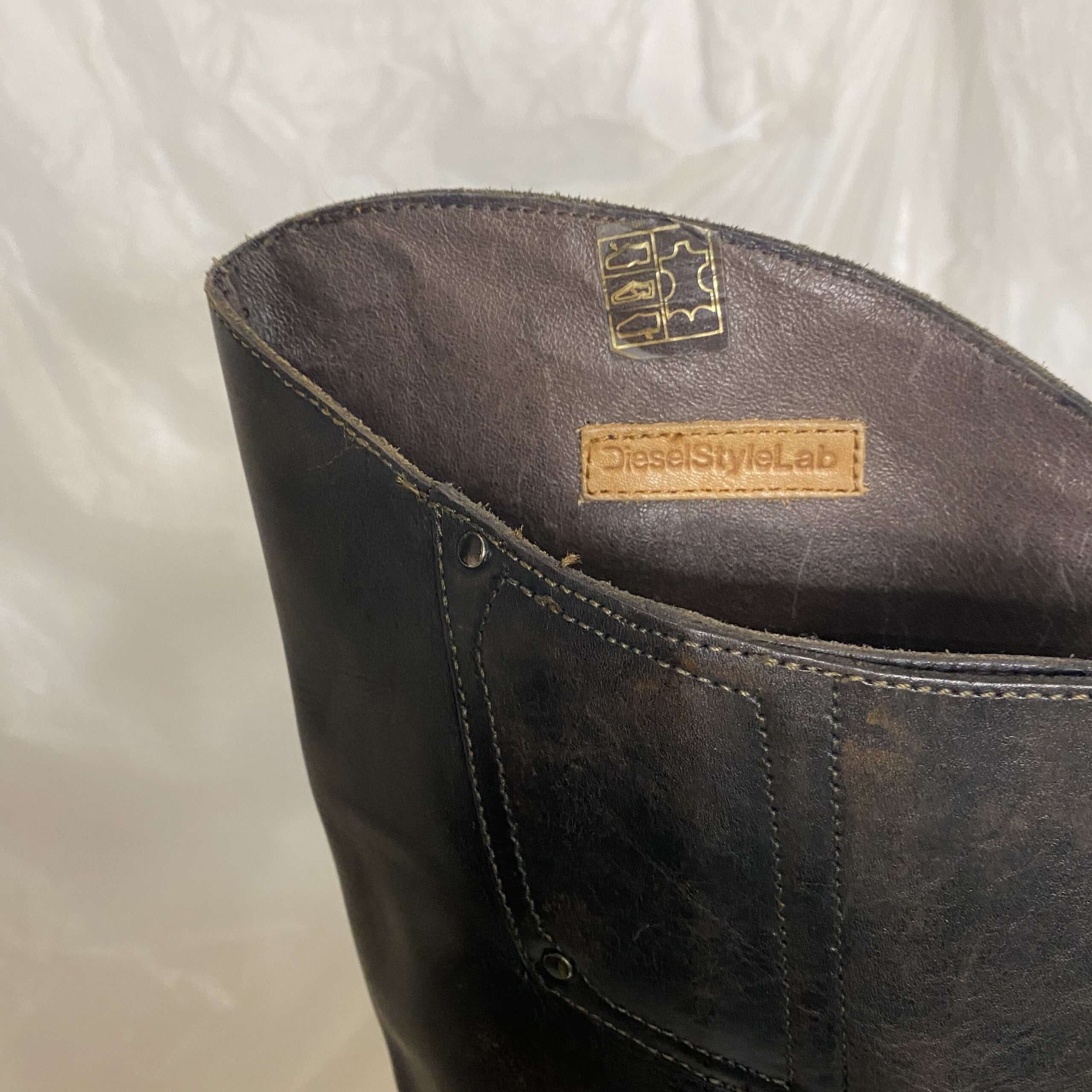 Vintage Diesel Style Lab Biker Boots (UK 5 EU 38 US 7)