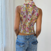 Vintage Italian Embroidered Blouse (S)