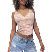 Blumarine pastel pink corset bustier top (S/M)