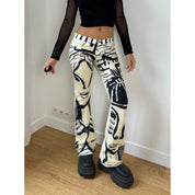 Italian Vintage Graphic Pants (S)