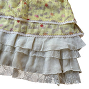 Vintage Butter Yellow Silk Skirt (S)