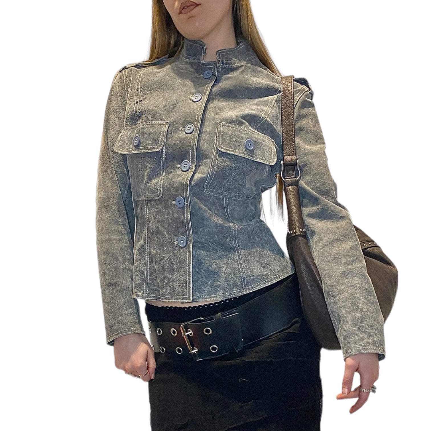 Vintage Deadstock Military Italian Leather Jacket (S)
