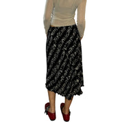 Vintage Graphic Mesh Midi Skirt (XS/S)