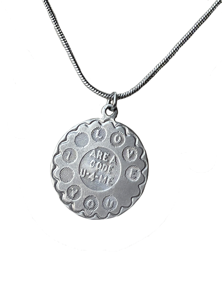 AREA CODE U-4-ME Vintage Sterling Silver Pendant Necklace