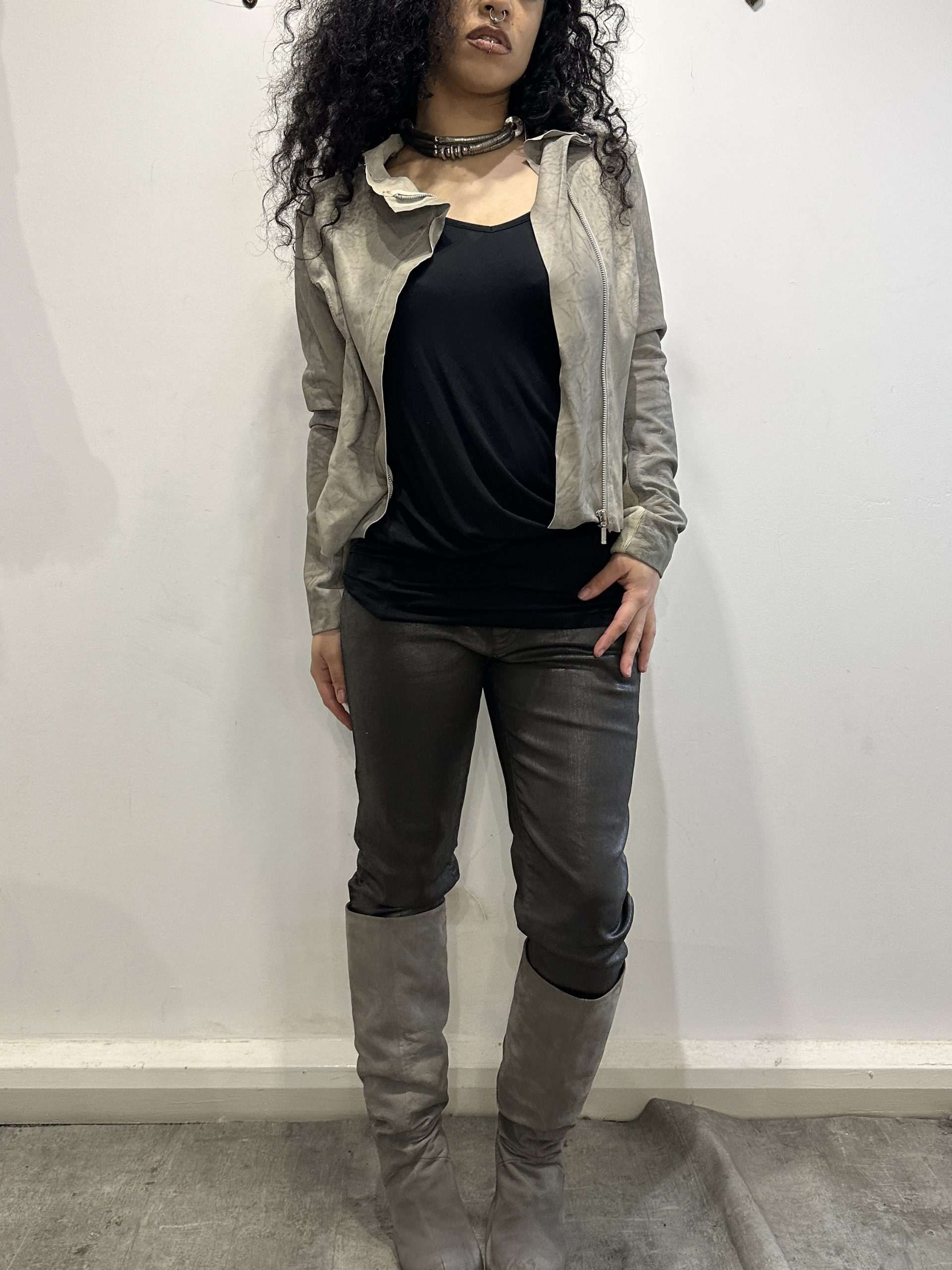 Vintage Italian Lambskin Avant Garde Jacket (XS/S)