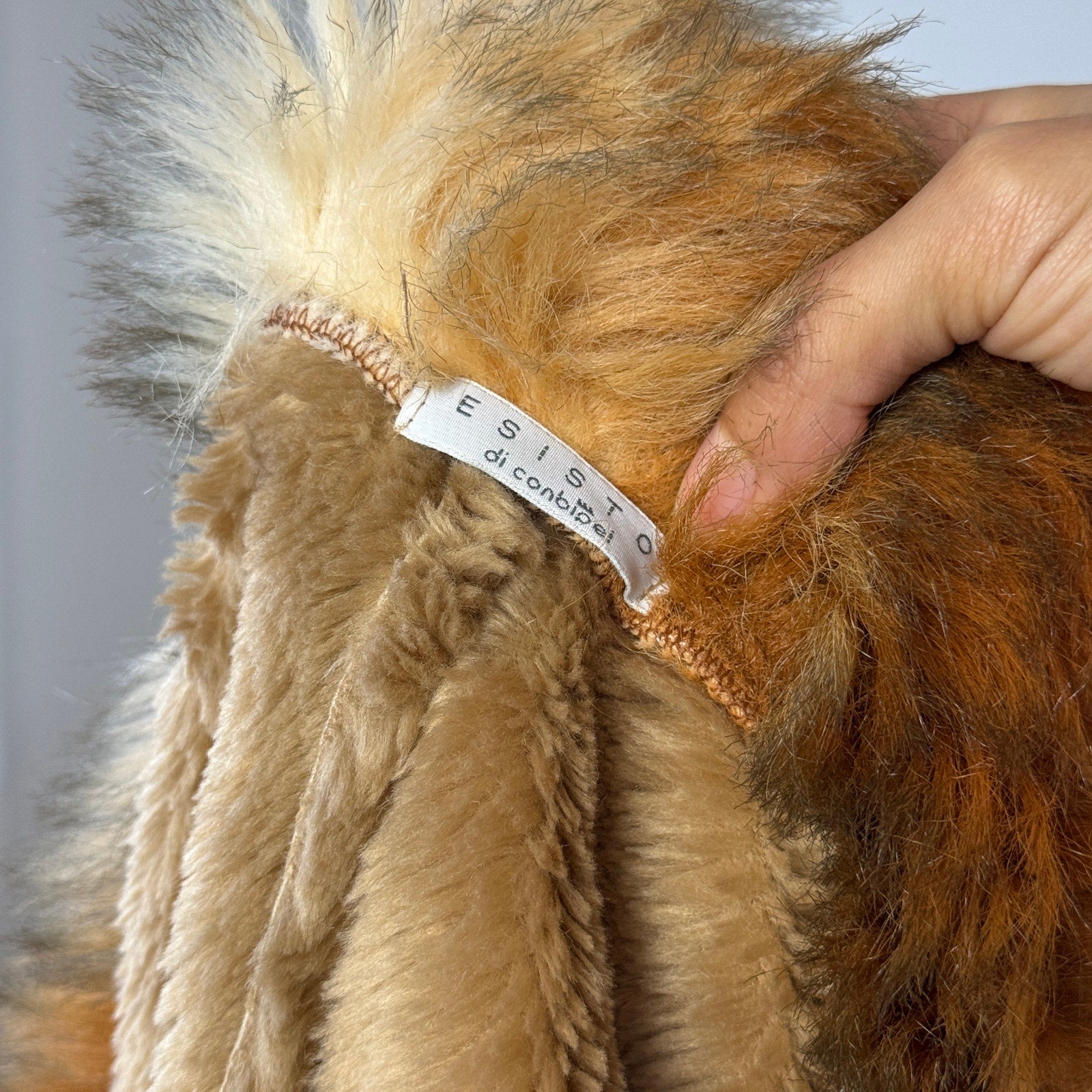 Vintage Italian Suede Jacket with Fur Collar (S/M)