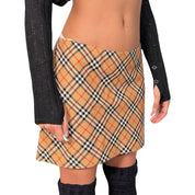 Vintage 90s Plaid Mini Skirt (XS/S)